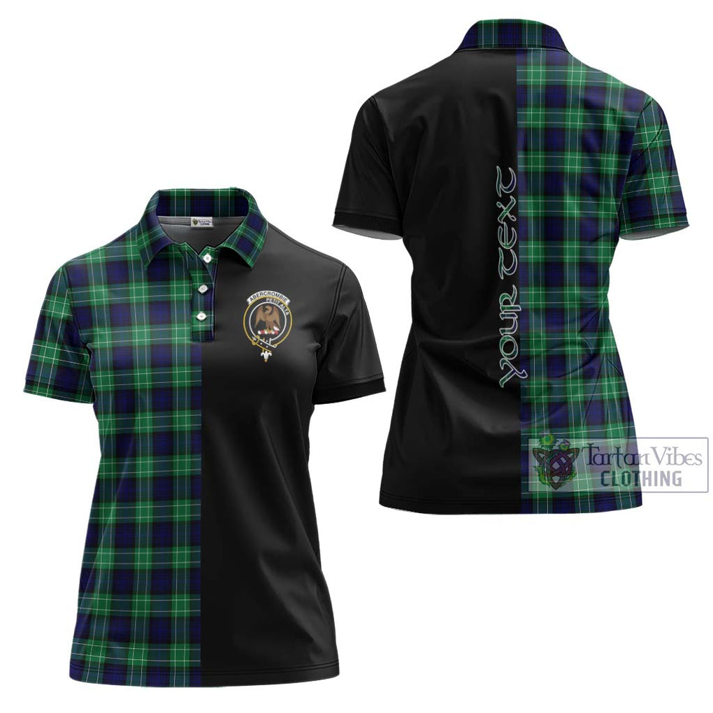 Abercrombie Tartan Women's Polo Shirt with Family Crest and Half Of Me Style Women - Tartanvibesclothing Shop