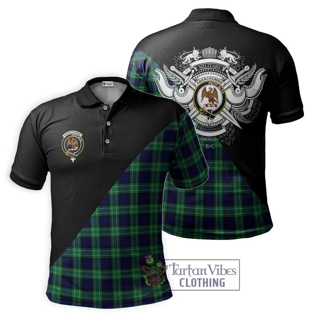 Abercrombie Tartan Polo Shirt with Family Crest and Military Logo Style Kid - Tartanvibesclothing Shop