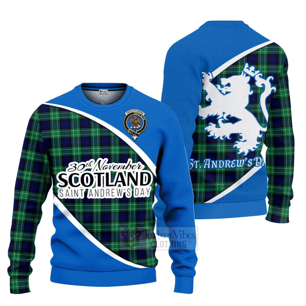 Tartan Vibes Clothing Abercrombie Family Crest Tartan Knitted Sweater Celebrate Saint Andrew's Day in Style