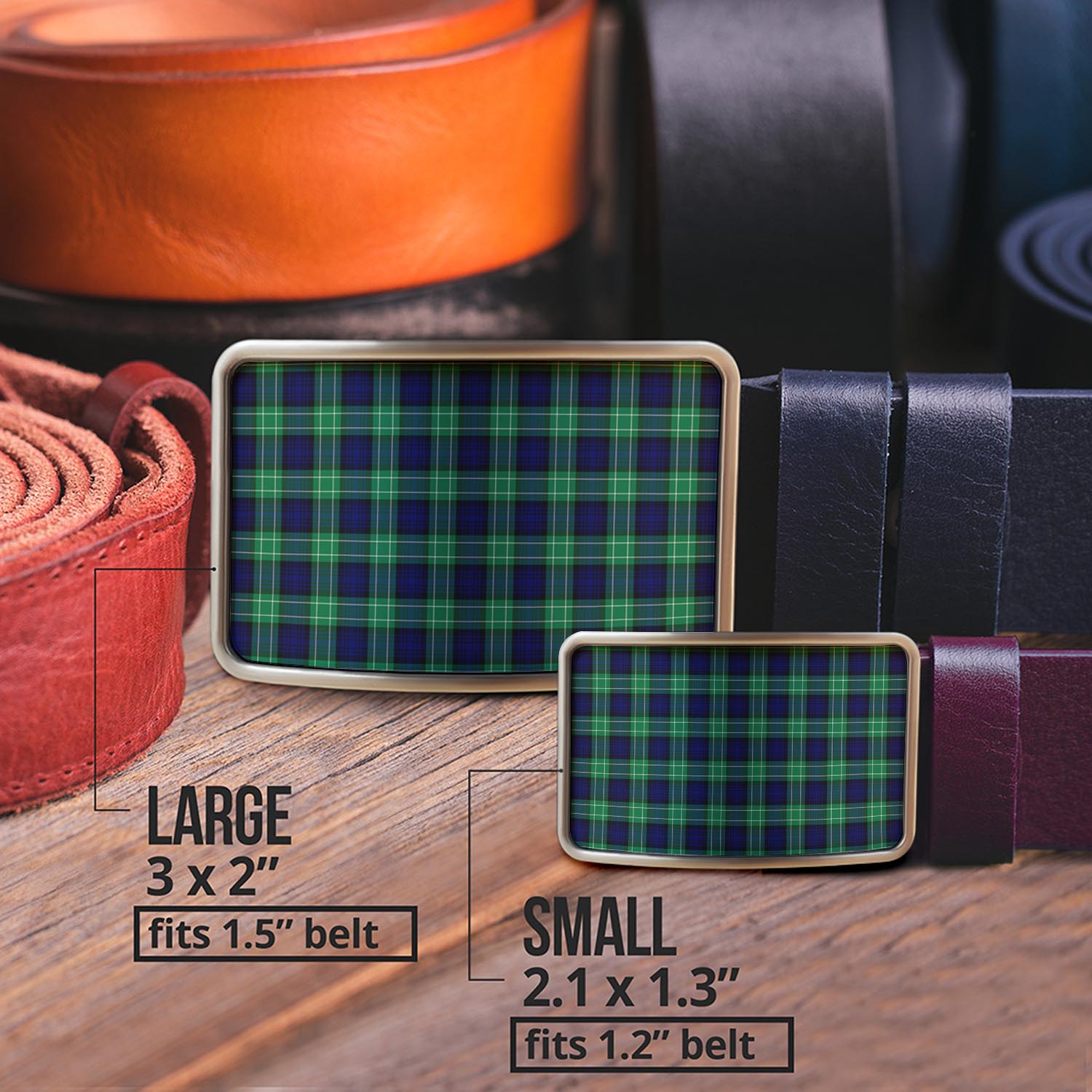 Abercrombie Tartan Belt Buckles - Tartan Vibes Clothing