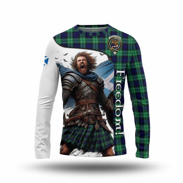 Abercrombie Crest Tartan Long Sleeve T-Shirt Inspired by the Freedom of Scottish Warrior