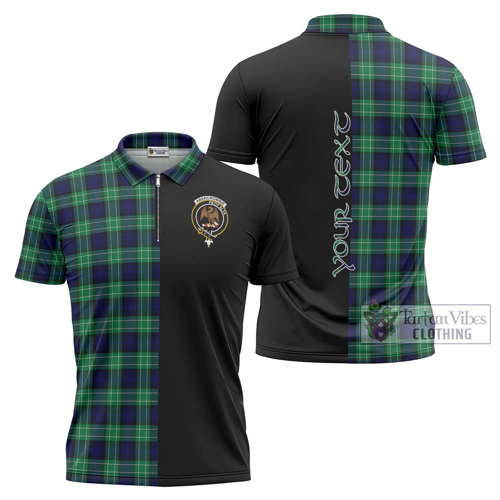 Abercrombie Tartan Zipper Polo Shirt with Family Crest and Half Of Me Style Unisex - Tartanvibesclothing Shop