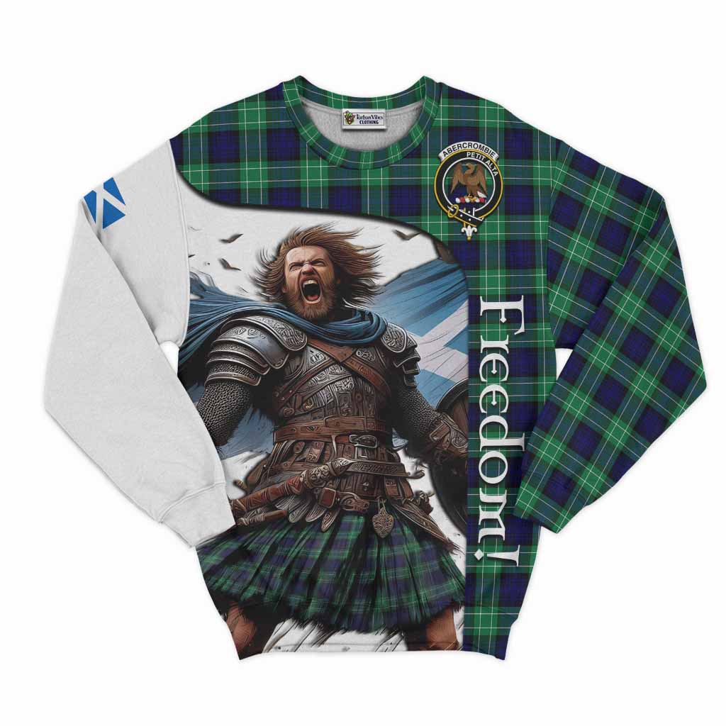 Tartan Vibes Clothing Abercrombie Crest Tartan Sweatshirt Inspired by the Freedom of Scottish Warrior