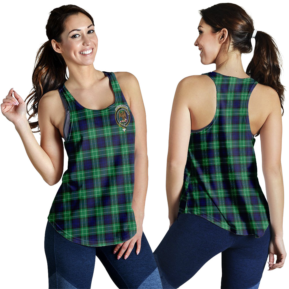 Abercrombie Tartan Women Racerback Tanks with Family Crest - Tartanvibesclothing