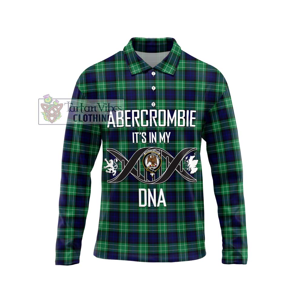 Abercrombie Tartan Long Sleeve Polo Shirt with Family Crest DNA In Me Style Unisex - Tartanvibesclothing Shop