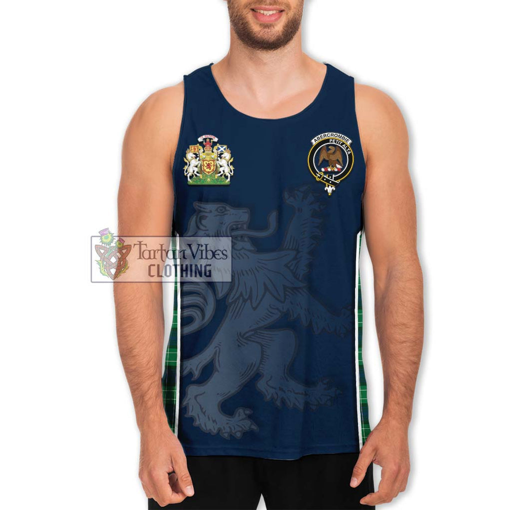 Abercrombie Tartan Men's Tank Top with Family Crest and Lion Rampant Vibes Sport Style Men - Tartan Vibes Clothing