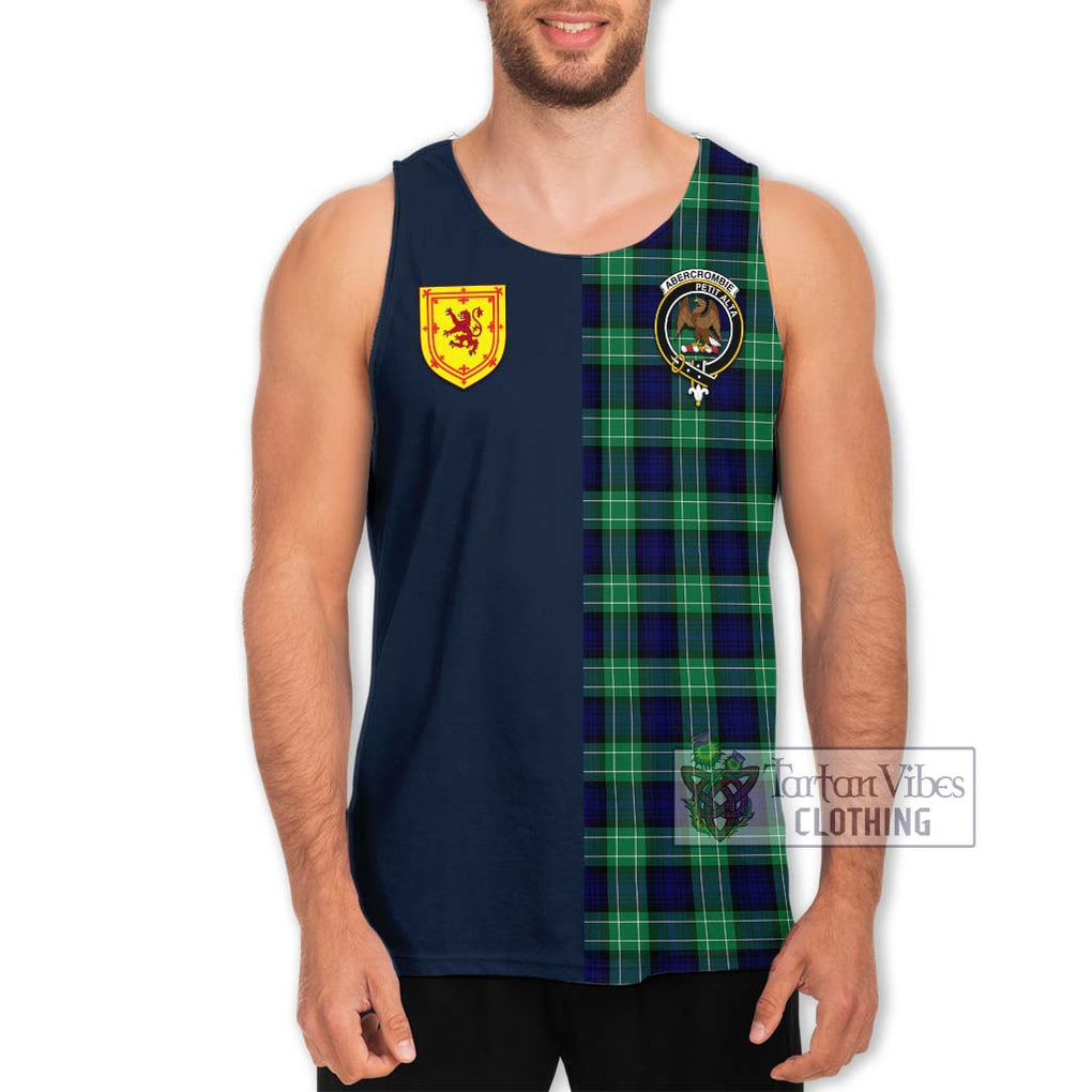 Tartan Vibes Clothing Abercrombie Tartan Men's Tank Top with Scottish Lion Royal Arm Half Style