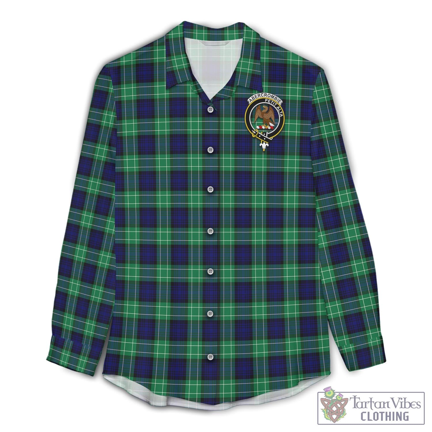 Tartan Vibes Clothing Abercrombie Tartan Womens Casual Shirt with Family Crest