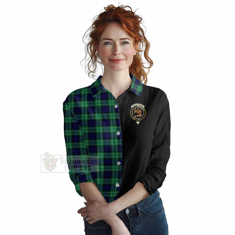 Tartan Vibes Clothing Abercrombie Tartan Women's Casual Shirt with Family Crest and Half Of Me Style