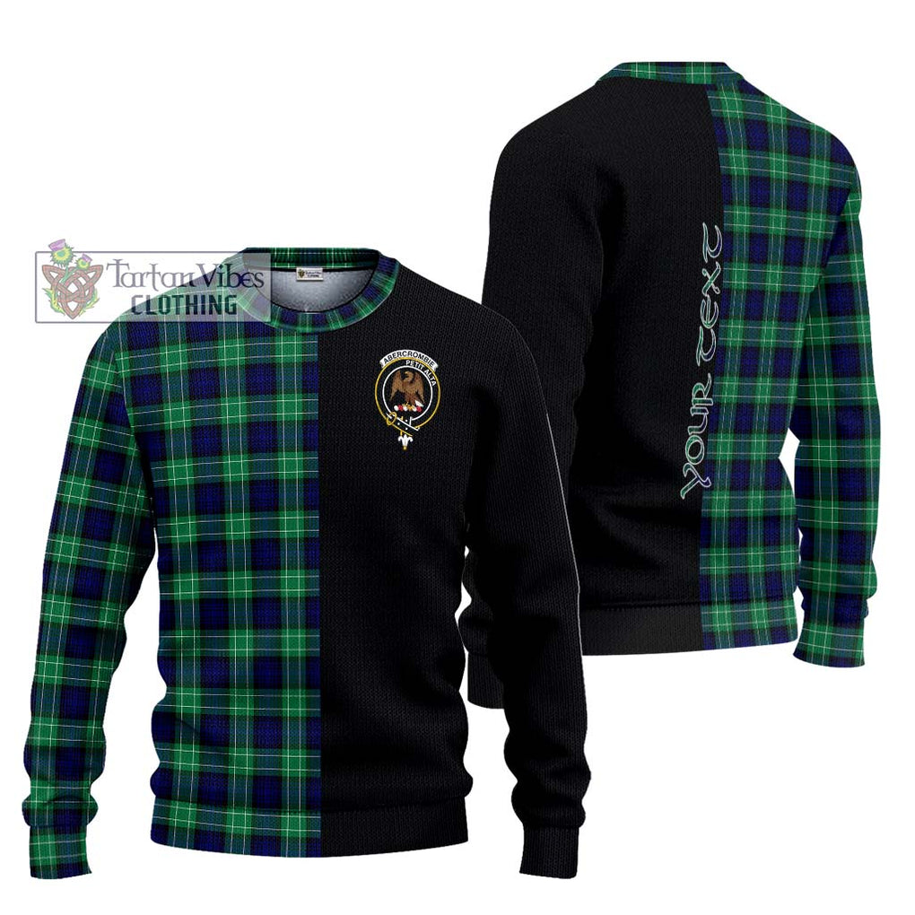 Abercrombie Tartan Knitted Sweater with Family Crest and Half Of Me Style Unisex - Tartanvibesclothing Shop