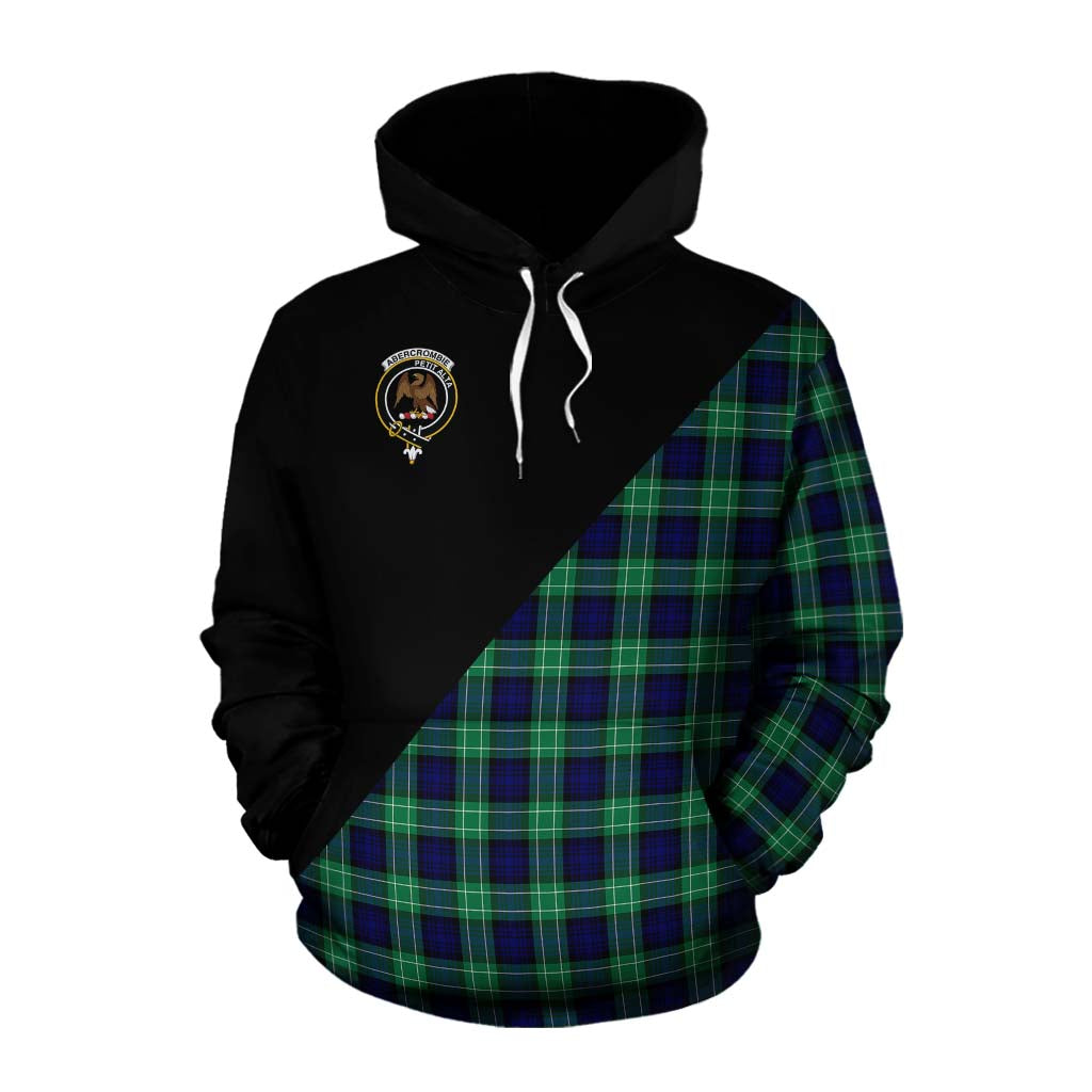 Tartan Vibes Clothing Abercrombie Tartan Cotton Hoodie with Family Crest and Military Logo Style