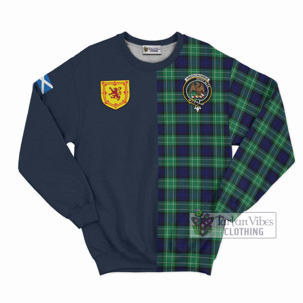 Tartan Vibes Clothing Abercrombie Tartan Sweatshirt with Scottish Lion Royal Arm Half Style