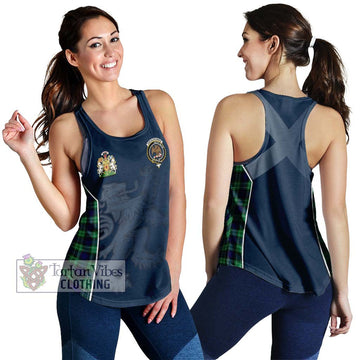 Abercrombie Tartan Women's Racerback Tanks with Family Crest and Lion Rampant Vibes Sport Style