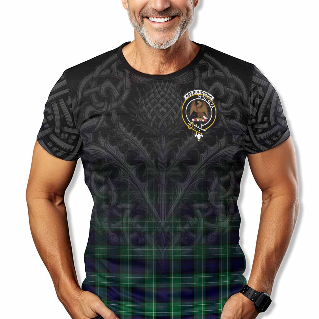 Tartan Vibes Clothing Abercrombie Tartan T-Shirt with Family Crest Celtic Thistle Vibes