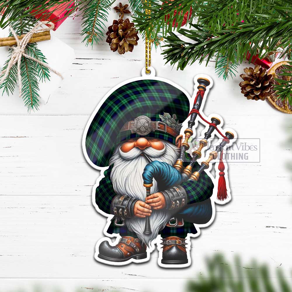 Tartan Vibes Clothing Abercrombie Tartan Badpiper Gnome Christmas Ornament