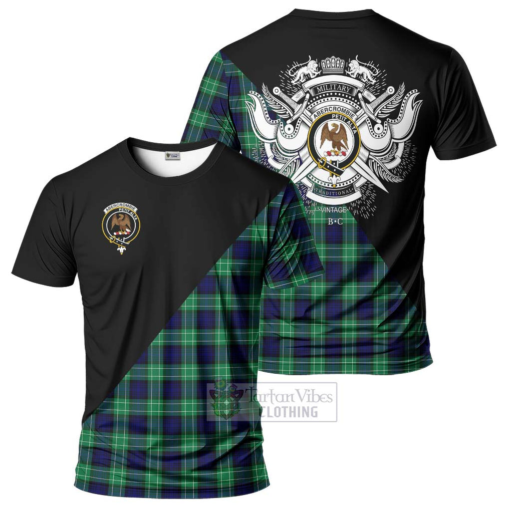 Abercrombie Tartan T-Shirt with Family Crest and Military Logo Style Kid's Shirt - Tartanvibesclothing Shop