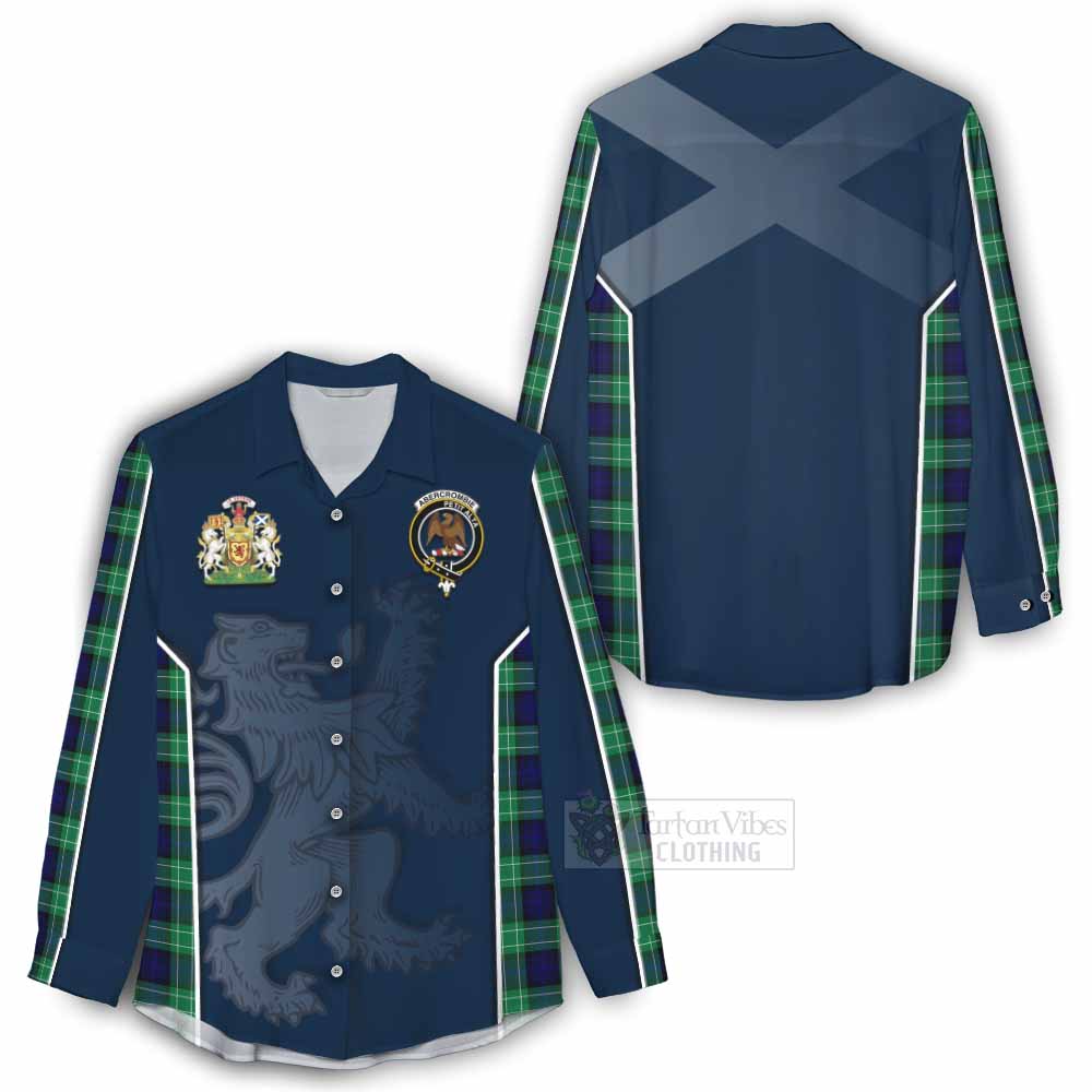 Tartan Vibes Clothing Abercrombie Tartan Women's Casual Shirt with Family Crest and Lion Rampant Vibes Sport Style