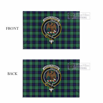 Abercrombie Tartan House Flag with Family Crest