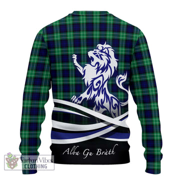 Abercrombie Tartan Ugly Sweater with Alba Gu Brath Regal Lion Emblem