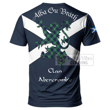 Abercrombie Tartan Lion Rampant T-Shirt Proudly Display Your Heritage with Alba Gu Brath and Clan Name