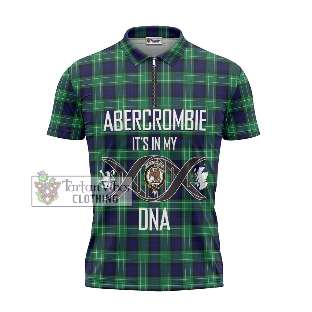 Abercrombie Tartan Zipper Polo Shirt with Family Crest DNA In Me Style - Tartanvibesclothing Shop