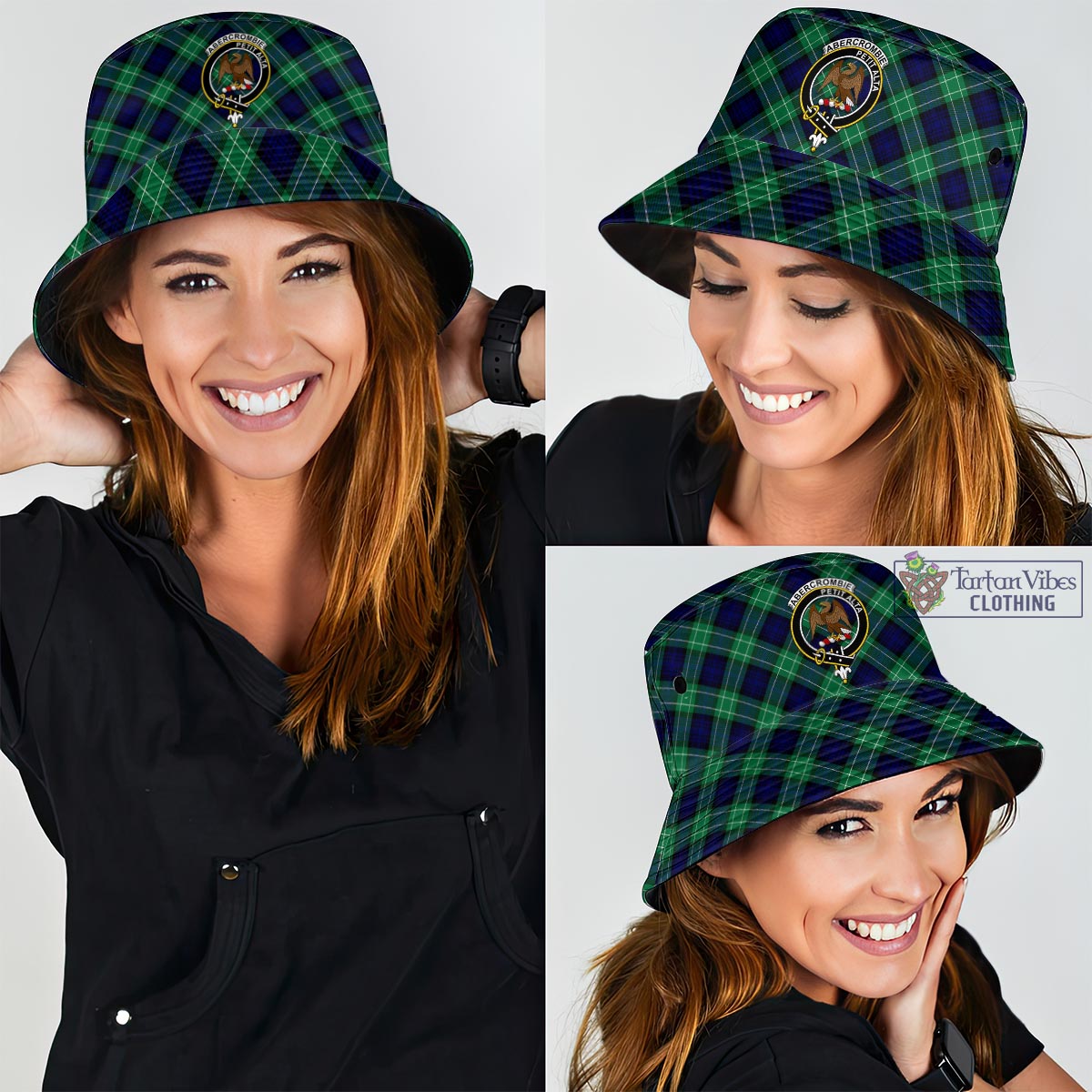 Tartan Vibes Clothing Abercrombie Tartan Bucket Hat with Family Crest