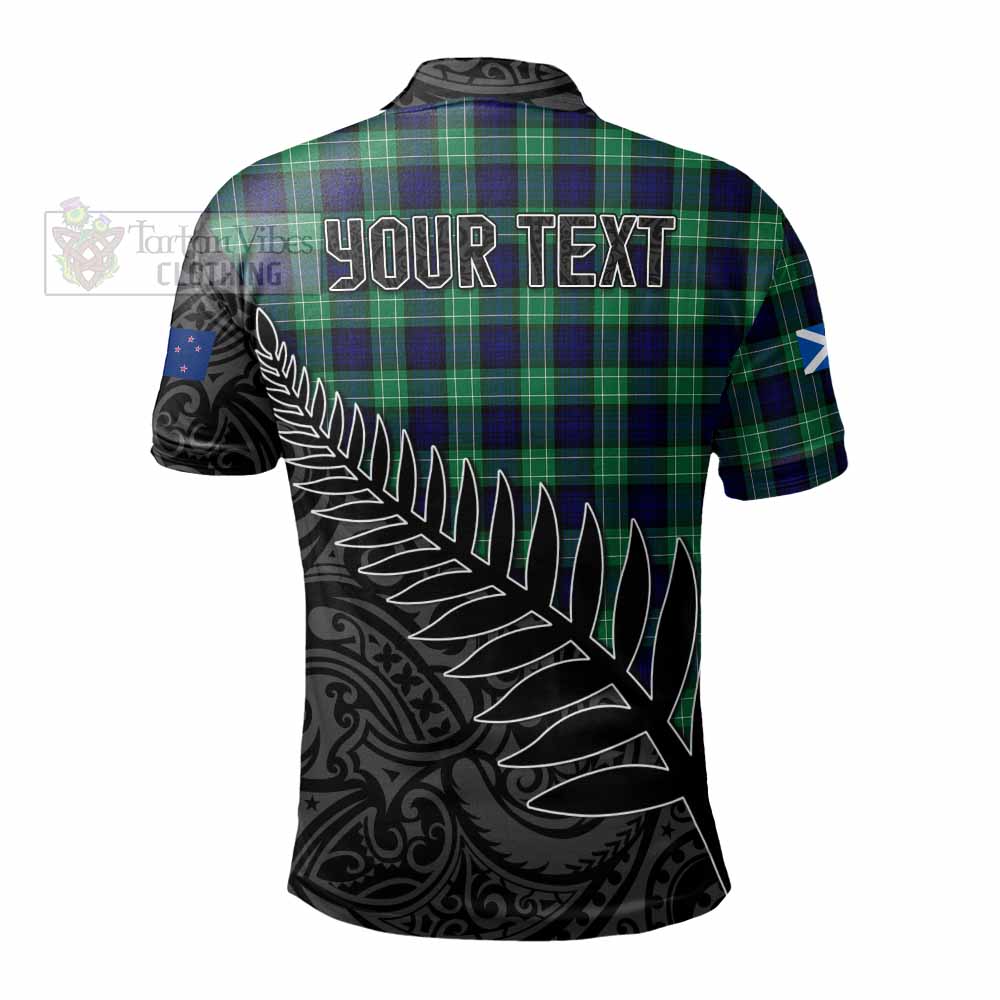 Abercrombie Crest Tartan Polo Shirt with New Zealand Silver Fern Half Style