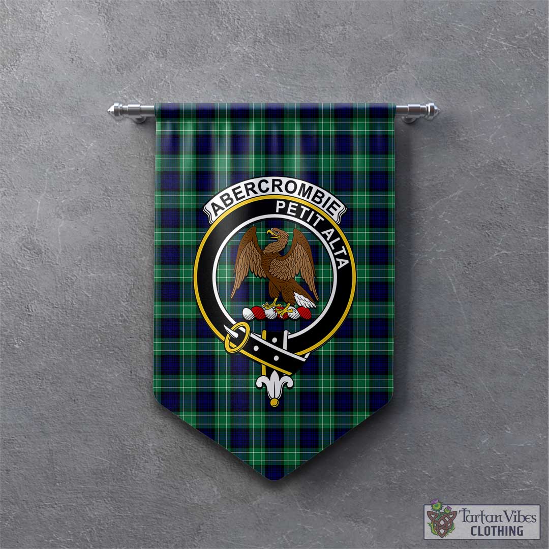 Tartan Vibes Clothing Abercrombie Tartan Gonfalon, Tartan Banner with Family Crest