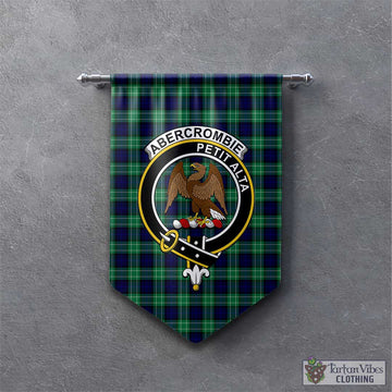 Abercrombie Tartan Gonfalon, Tartan Banner with Family Crest