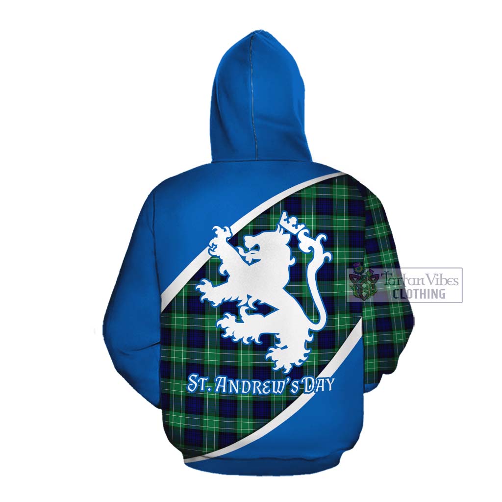 Tartan Vibes Clothing Abercrombie Family Crest Tartan Cotton Hoodie Celebrate Saint Andrew's Day in Style