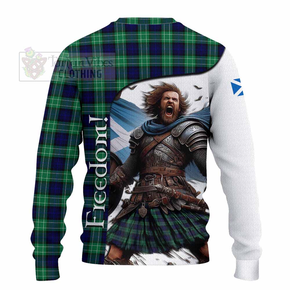 Tartan Vibes Clothing Abercrombie Crest Tartan Knitted Sweater Inspired by the Freedom of Scottish Warrior