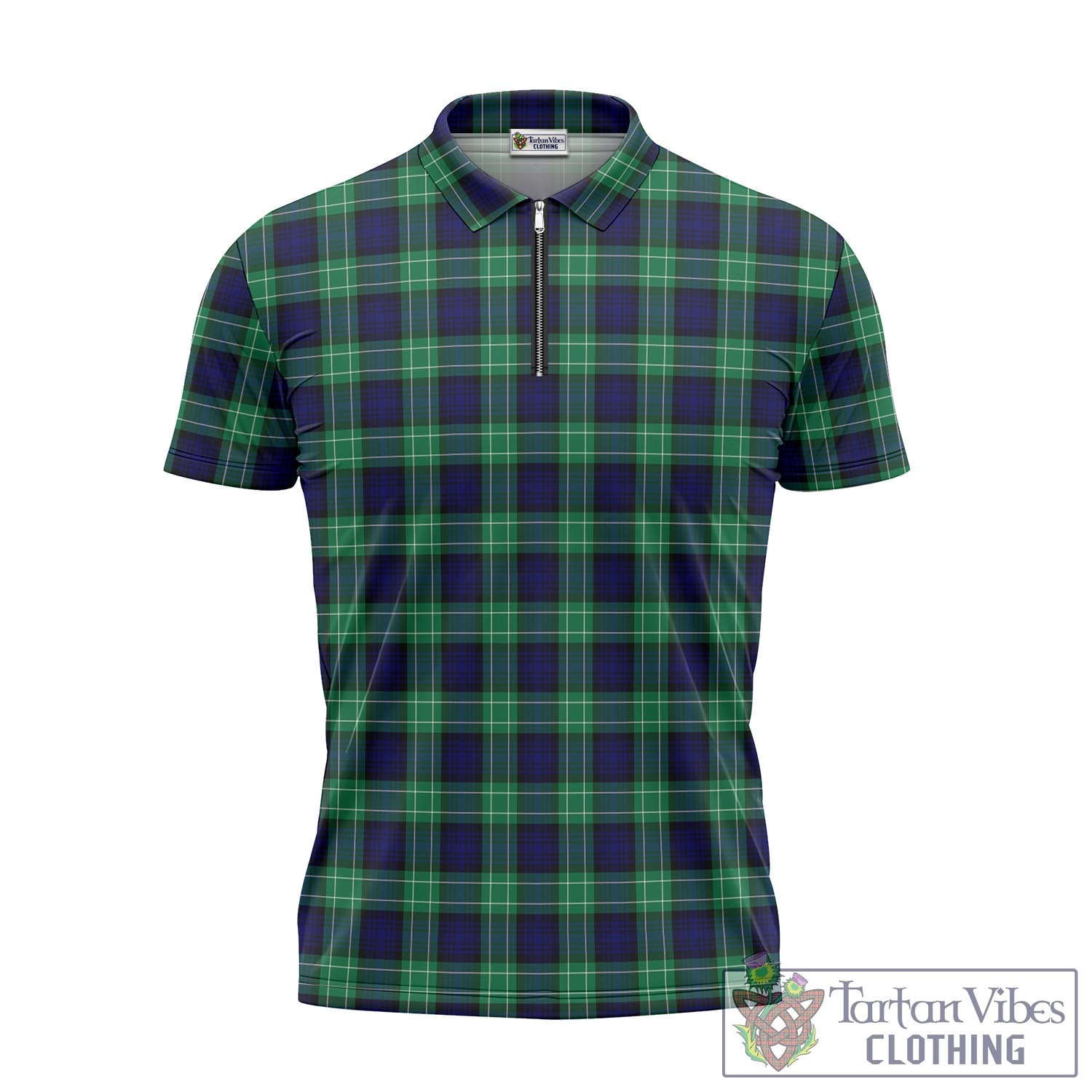 Tartan Vibes Clothing Abercrombie Tartan Zipper Polo Shirt