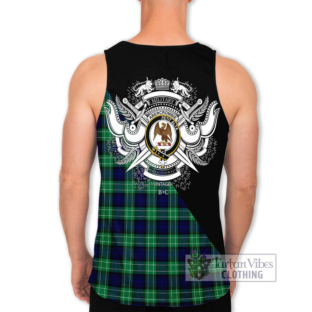 Abercrombie Tartan Men's Tank Top with Family Crest and Military Logo Style - Tartanvibesclothing Shop