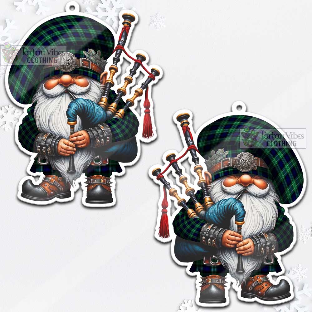 Tartan Vibes Clothing Abercrombie Tartan Badpiper Gnome Christmas Ornament