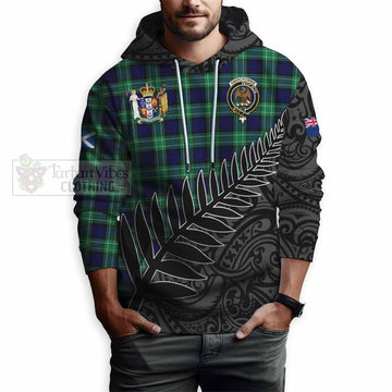 Abercrombie Crest Tartan Hoodie with New Zealand Silver Fern Half Style