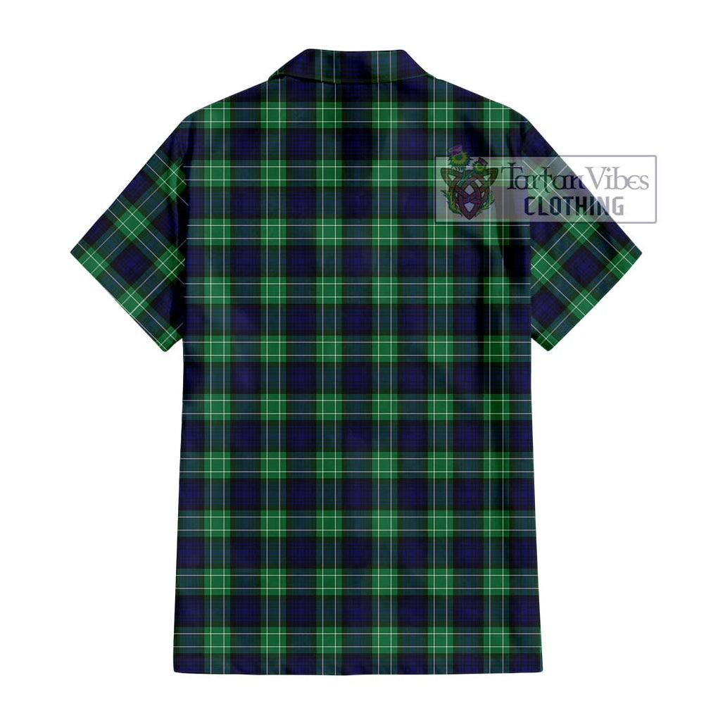 Abercrombie Tartan Short Sleeve Button Shirt with Family Crest DNA In Me Style - Tartanvibesclothing Shop