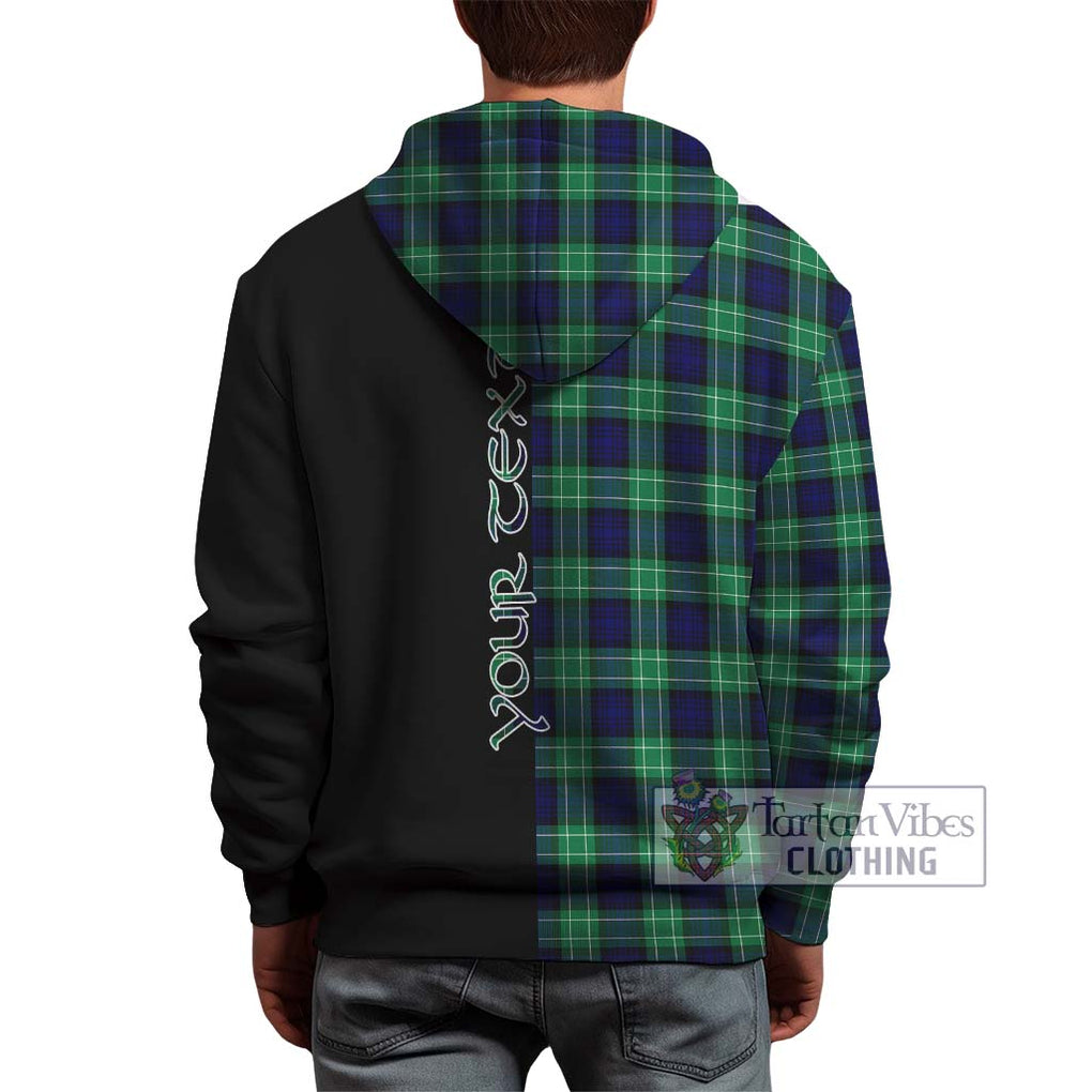 Abercrombie Tartan Hoodie with Family Crest and Half Of Me Style - Tartanvibesclothing Shop