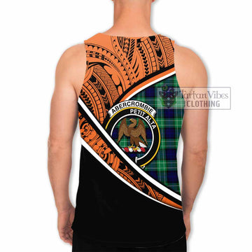 Abercrombie Crest Tartan Men's Tank Top with Polynesian Vibes Style - Orange Version