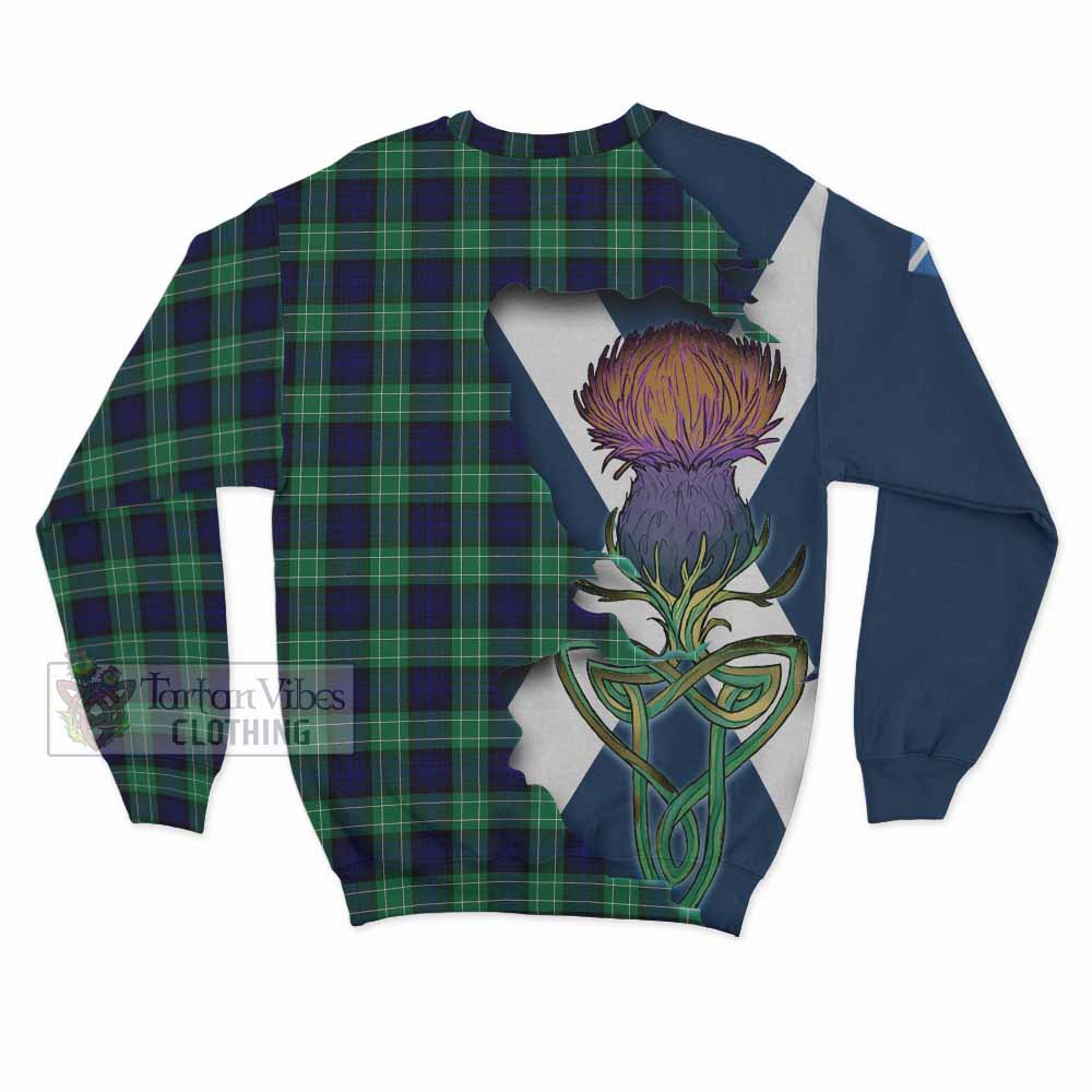 Abercrombie Tartan Family Crest Sweatshirt Scottish Thistle Celtic Inspired - Tartan Vibes Clothing