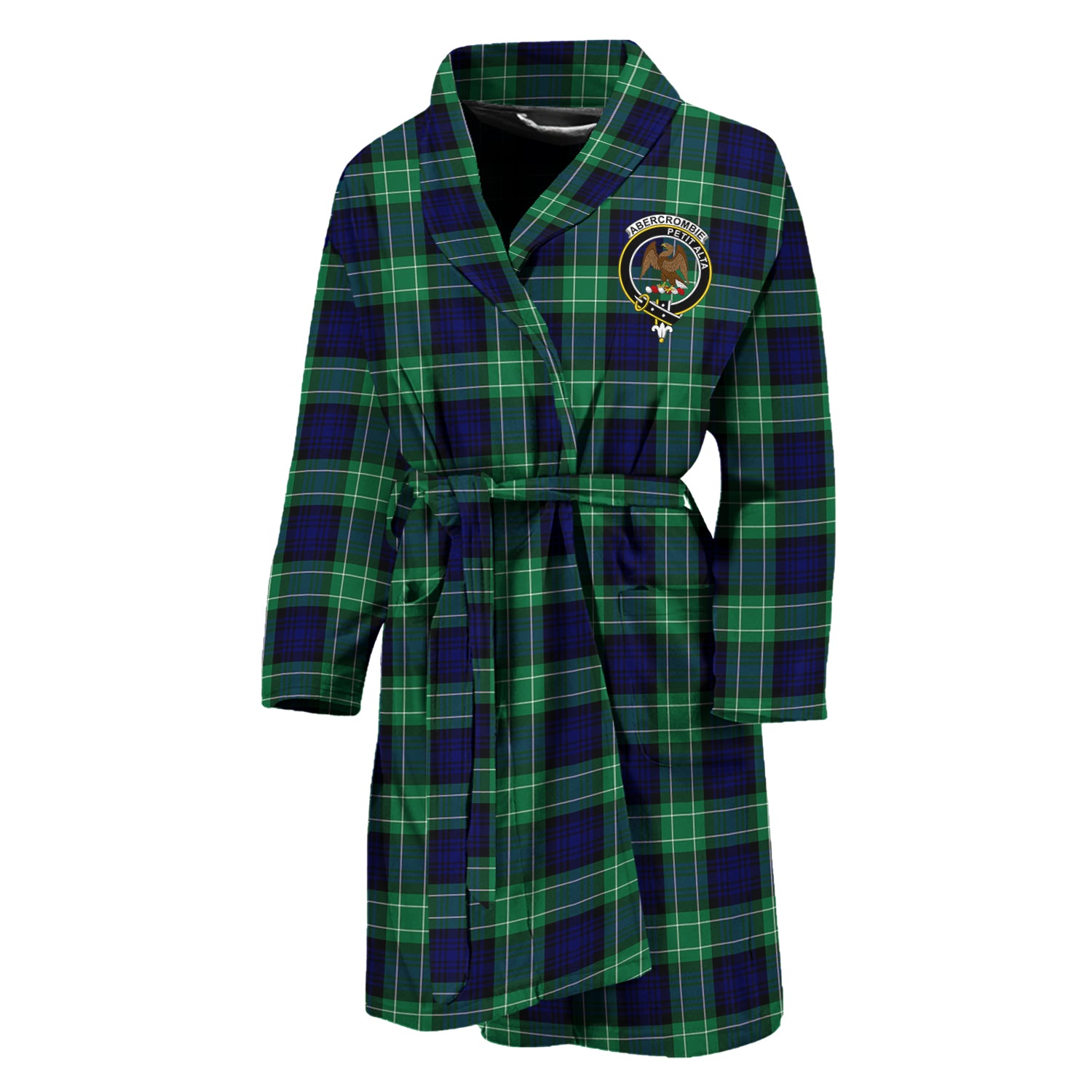 Abercrombie Tartan Bathrobe with Family Crest Unisex M - Tartan Vibes Clothing