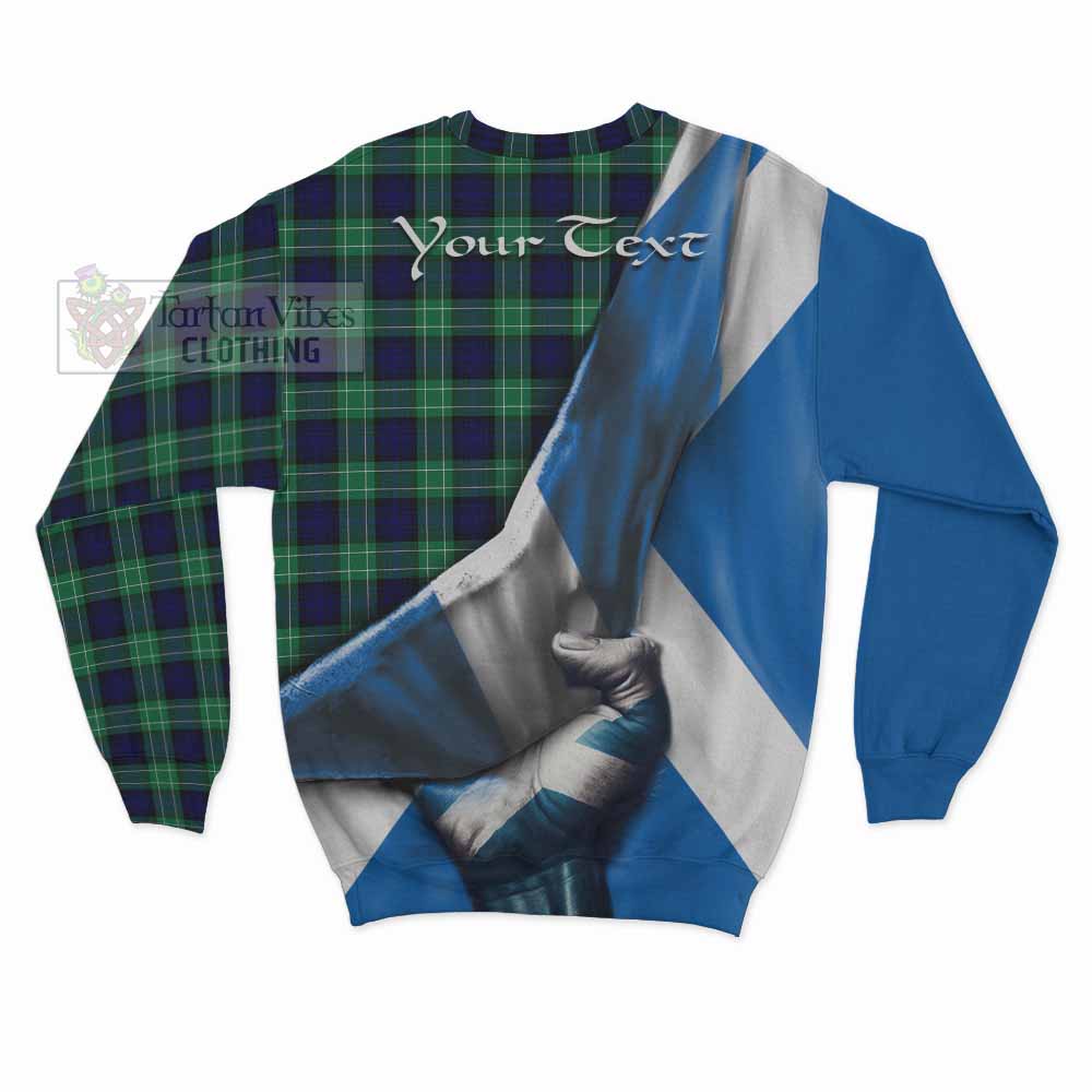 Tartan Vibes Clothing Abercrombie Tartan Sweatshirt with Family Crest Scotland Patriotic Style