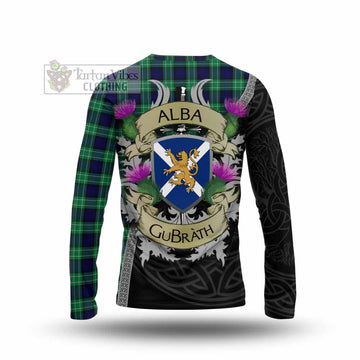 Abercrombie Tartan Family Crest Long Sleeve T-Shirt Lion Rampant Royal Thistle Shield Celtic Inspired - Tartan Vibes Clothing