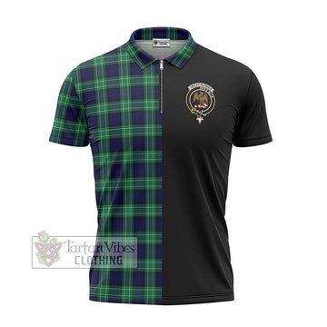 Abercrombie Tartan Zipper Polo Shirt with Family Crest and Half Of Me Style