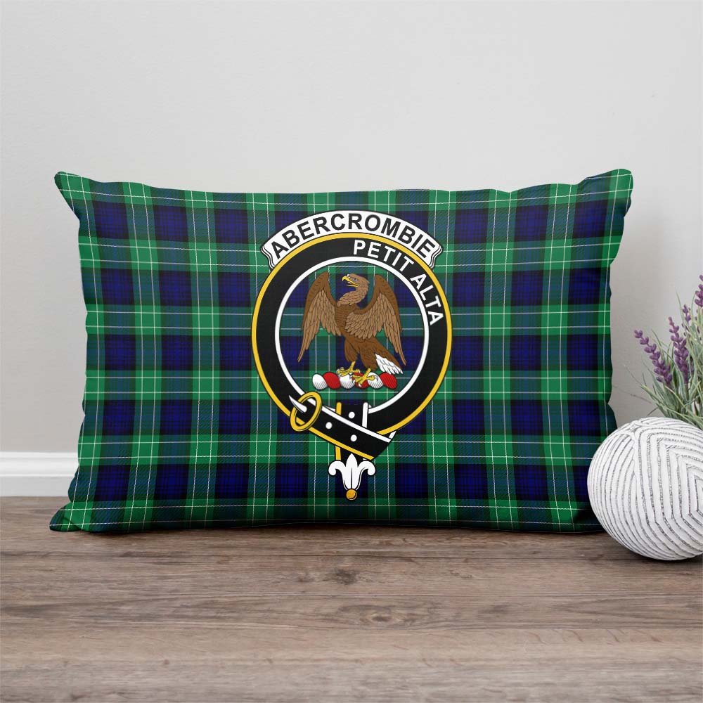 Abercrombie Tartan Pillow Cover with Family Crest Rectangle Pillow Cover - Tartanvibesclothing