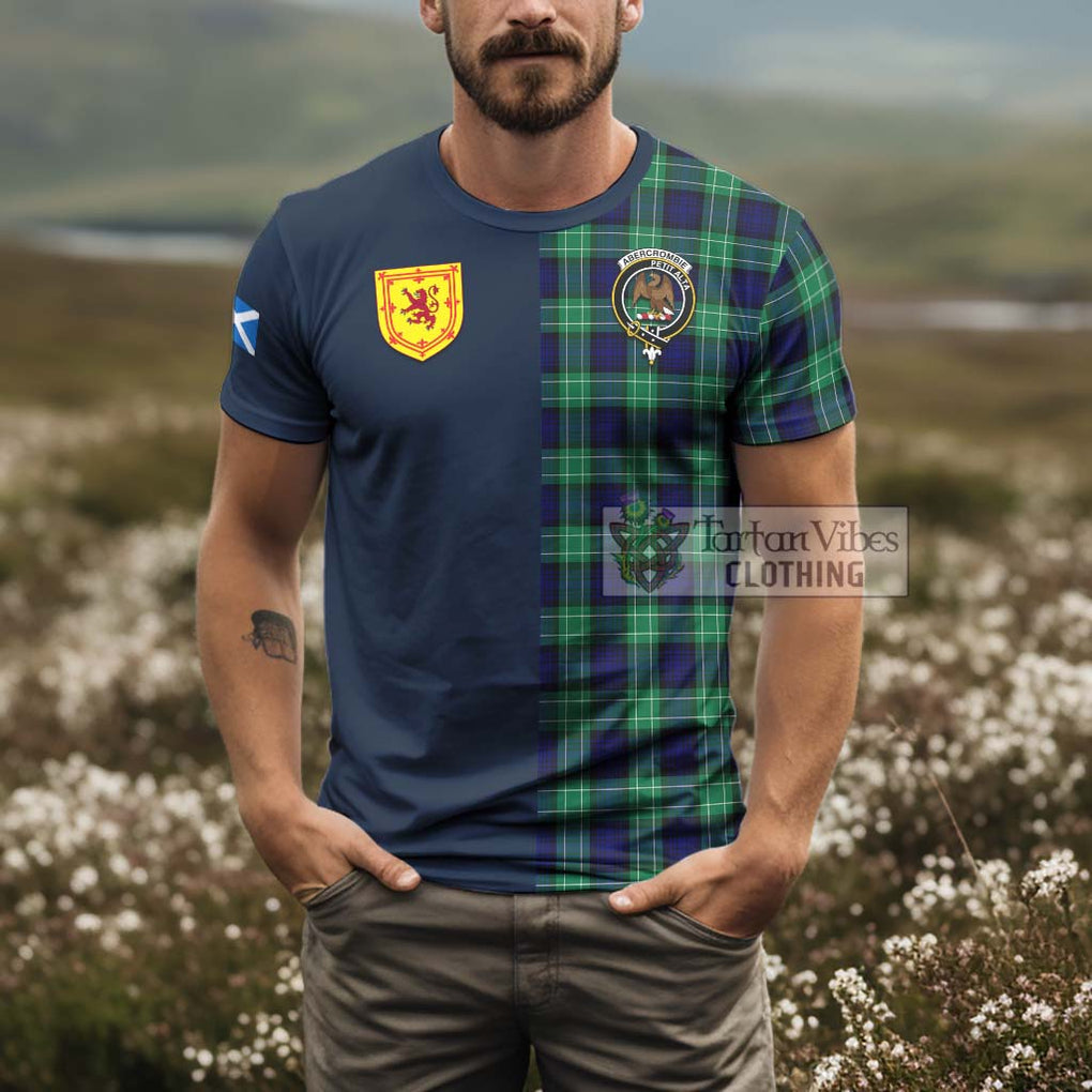 Tartan Vibes Clothing Abercrombie Tartan T-Shirt Alba with Scottish Lion Royal Arm Half Style