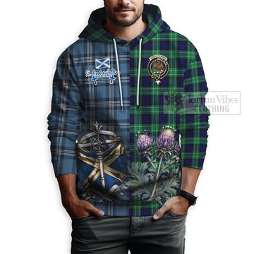 Abercrombie Tartan Hoodie Happy St. Andrew's Day Half Tartan Style