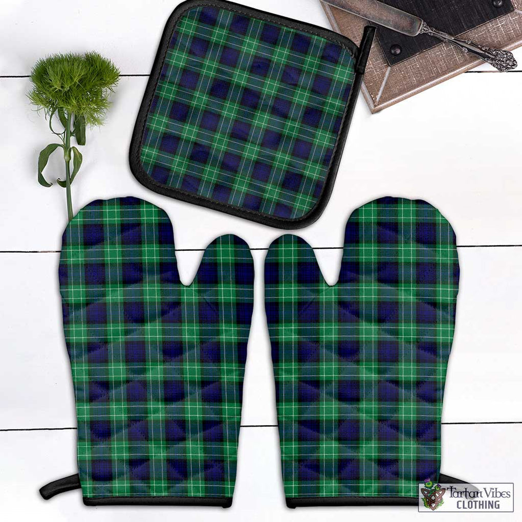 Abercrombie Tartan Combo Oven Mitt & Pot-Holder Combo 1 Oven Mitt & 1 Pot-Holder Black - Tartan Vibes Clothing