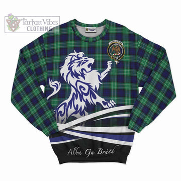 Abercrombie Tartan Sweatshirt with Alba Gu Brath Regal Lion Emblem