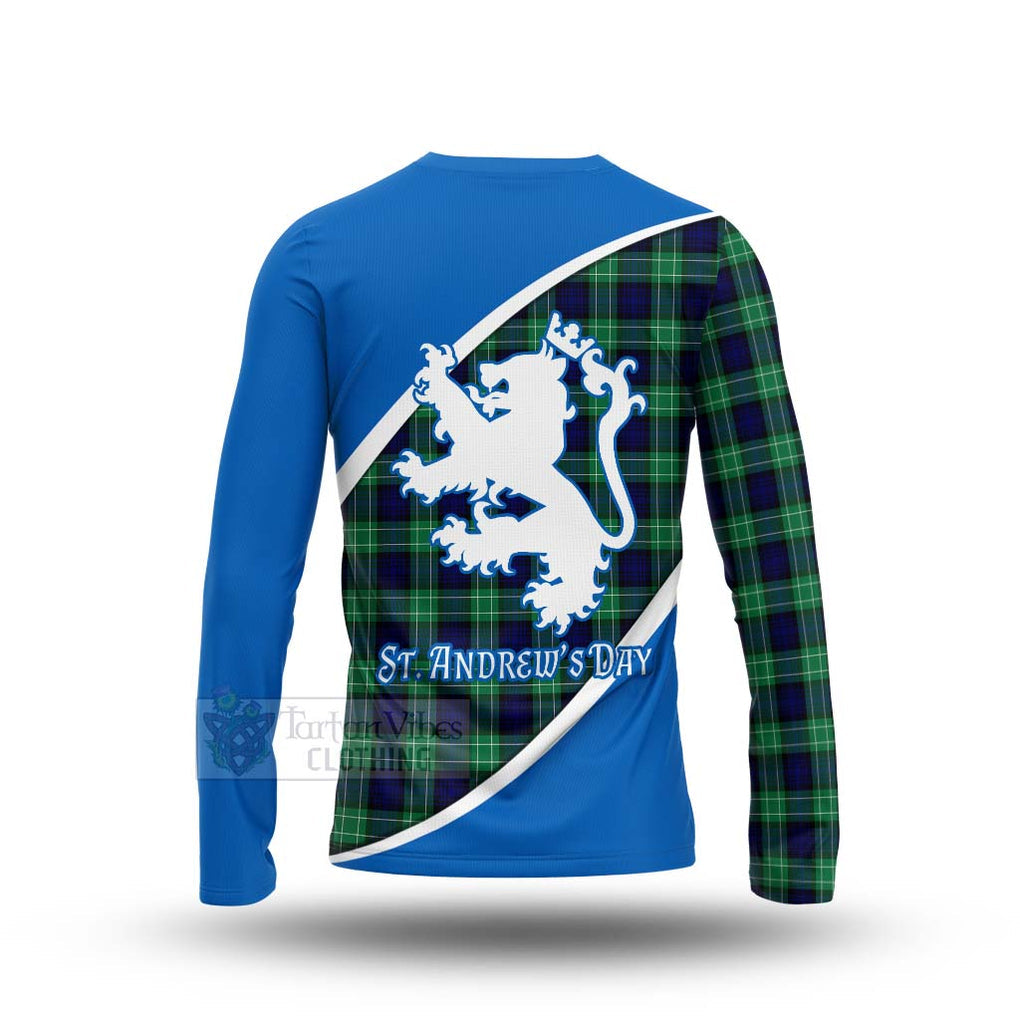 Tartan Vibes Clothing Abercrombie Family Crest Tartan Long Sleeve T-Shirt Celebrate Saint Andrew's Day in Style