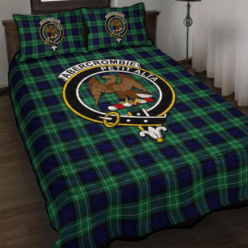 Abercrombie Tartan Quilt Bed Set with Family Crest